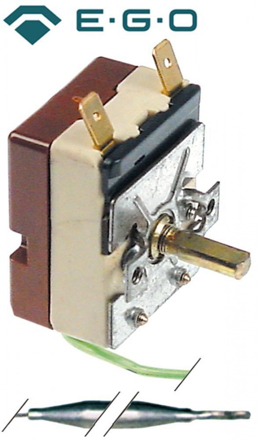 Termostat friteuza gogosi, 60-215°C, 16 A, senzor ø 6 mm, lungime senzor 77 mm, capilar L 2250 mm - 375123