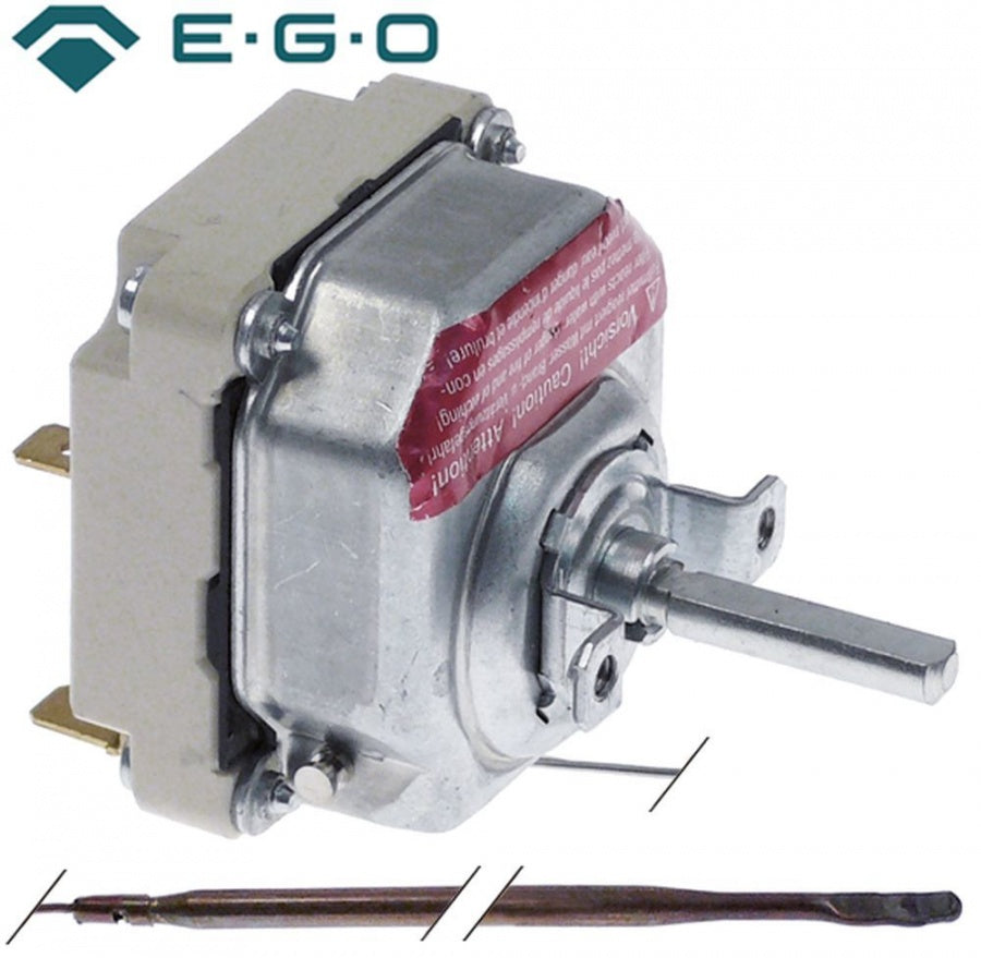 Termostat trifazic 50-500°C, 3 contacte 16 A, bulb ø 3.8 x 225 mm, capilar 1200 mm, EGO 55.34093.800 - 375132	