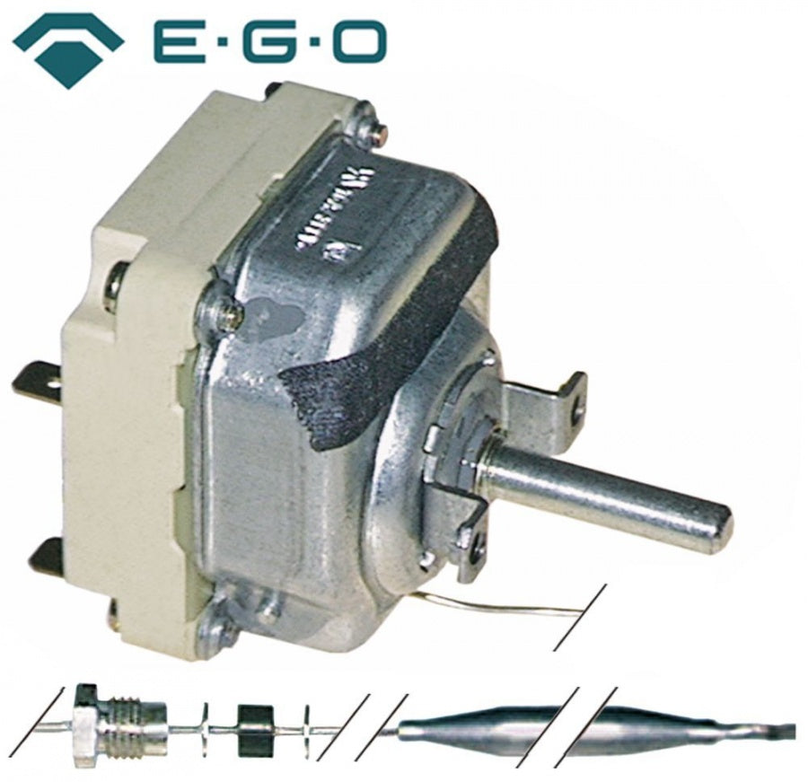 Termostat trifazic 32-110°C, 3 contacte 16 A, senzor ø 6 x 138 mm, capilar 1480 mm - 375143