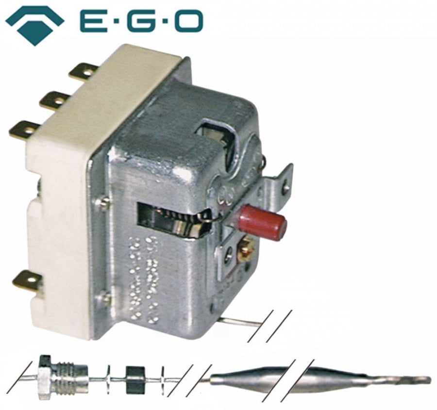 Termostat, 145°C, 3 contacte, 20 A, senzor ø 3 mm, lungime senzor 178 mm, lungime tub capilar 1790 mm - Cod 375150