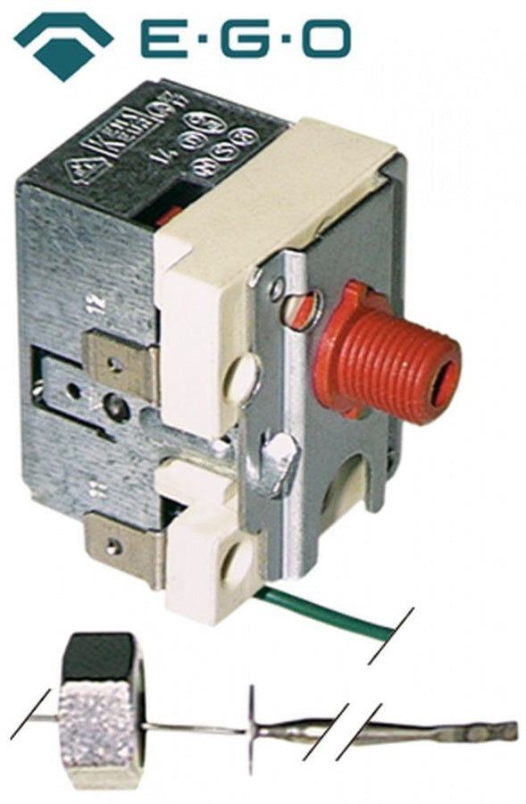 Termostat de siguranta 365°C, contact 16A, bulb ø 4 x 96 mm, lungime capilar 1160 mm - 375159