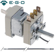 Termostat friteuza cu intrerupator 99-185°C, contact 16 A, bulb ø 4 x 235 mm, lungime capilar 870 mm - 375180