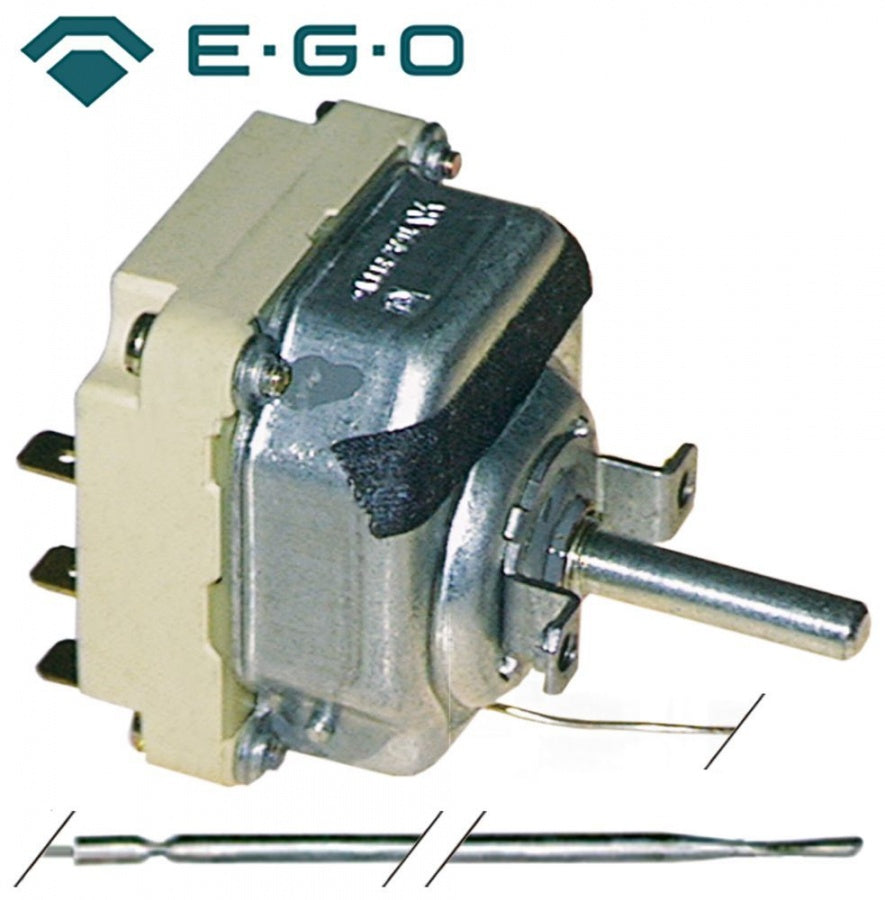 Termostat 50-298°C, 3 contacte, 16 A, bulb ø 3 x 219 mm, lungime capilar 900 mm, EGO 55.34059.802 - 375183
