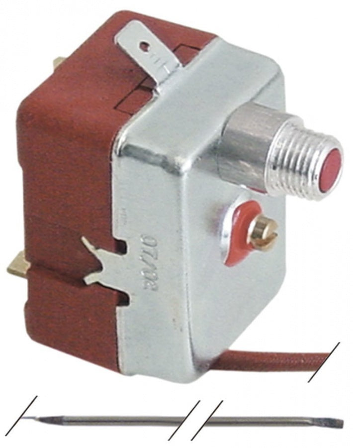 Termostat de protectie 240°C, contact 16 A, senzor ø 3 x 190 mm, lungime tub capilar 1030 mm - 375196