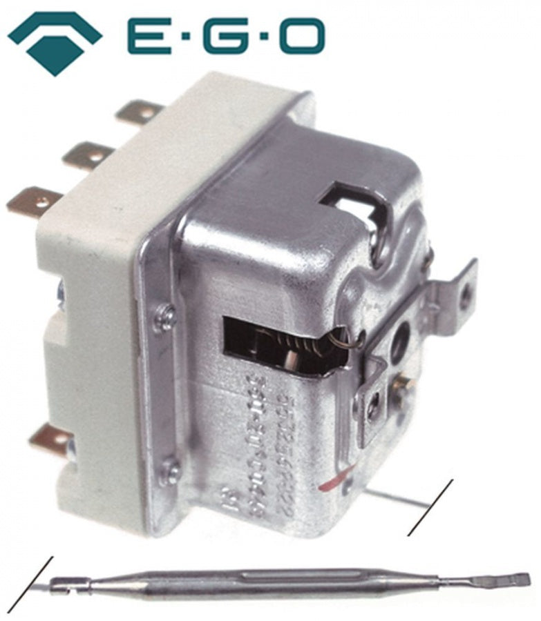 Termostat de siguranta 132°C, 3 contacte, 2x20/1x0,5A, senzor ø 6x77 mm, EGO 55.32522.843, 5532522843 -  375199