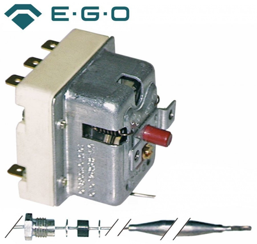 Termostat, 139°C, 3 contacte, 2x20/1x0,5 A senzor ø 6 mm, lungime senzor 77 mm - Cod 375208