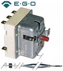 Termostat de siguranta 140°C, 3 contacte 20 A, senzor ø 6 x 89 mm, lungime tub capilar 900 mm, EGO 55.32522.815, 55.32522.821 - 375209