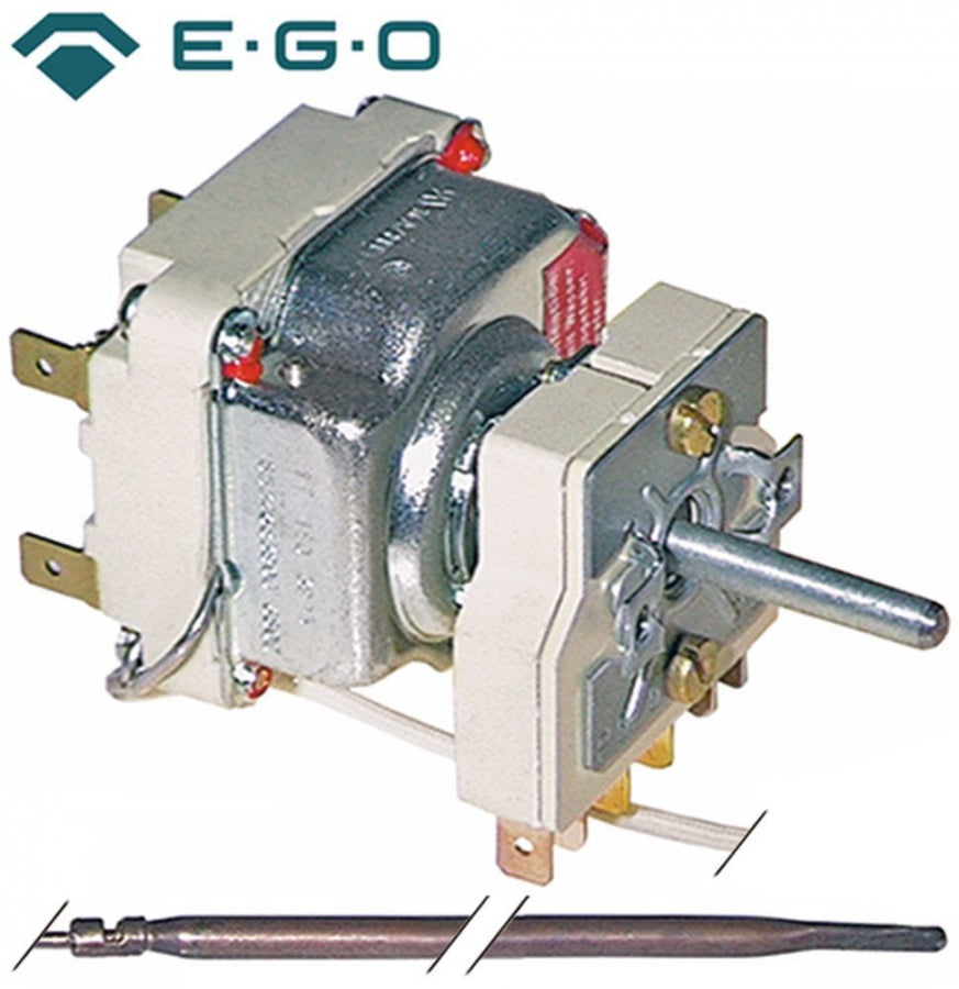 Termostat cu intrerupator, reglaj pe 2 temperaturi 100-615°C si 100-645°C, 2 contacte, EGO 55.34683.010 - 375246