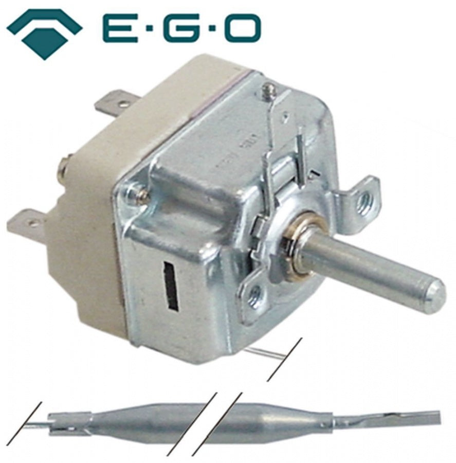 Termostat reglabil 80-190°C, contact 16 A, 250 V, senzor ø 6x87 mm, pentru friteuza, EGO 55.19039.822 - 375264