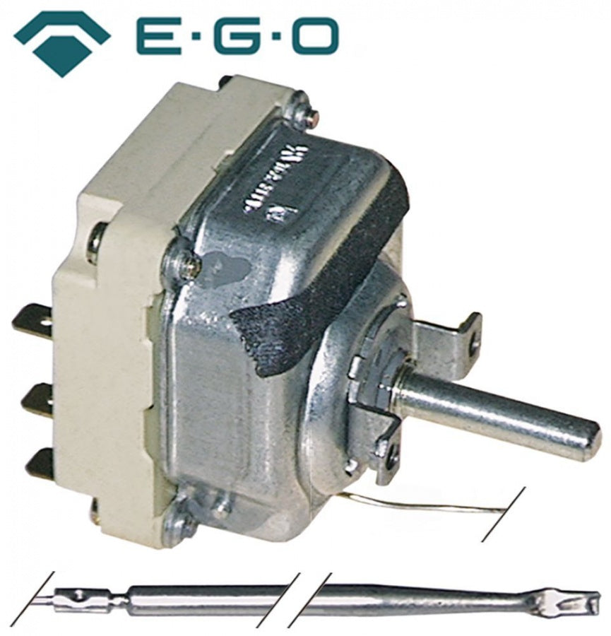 Termostat, temperatura maxima 295°C, gama temperatura 75-295°C, 3 contacte, 16 A, senzor ø 4 mm, lungime senzor 92 mm - Cod 375268