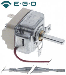 Termostat 60-200°C, 16 A, 250 V, senzor ø 6 x 74 mm, lungime capilar 1500 mm, EGO 55.19034.802 - 375273