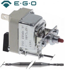 Termostat, 140°C, 1 contact, 16 A, senzor ø 6 mm, lungime senzor 74 mm, lungime tub capilar 900 mm - Cod 375278