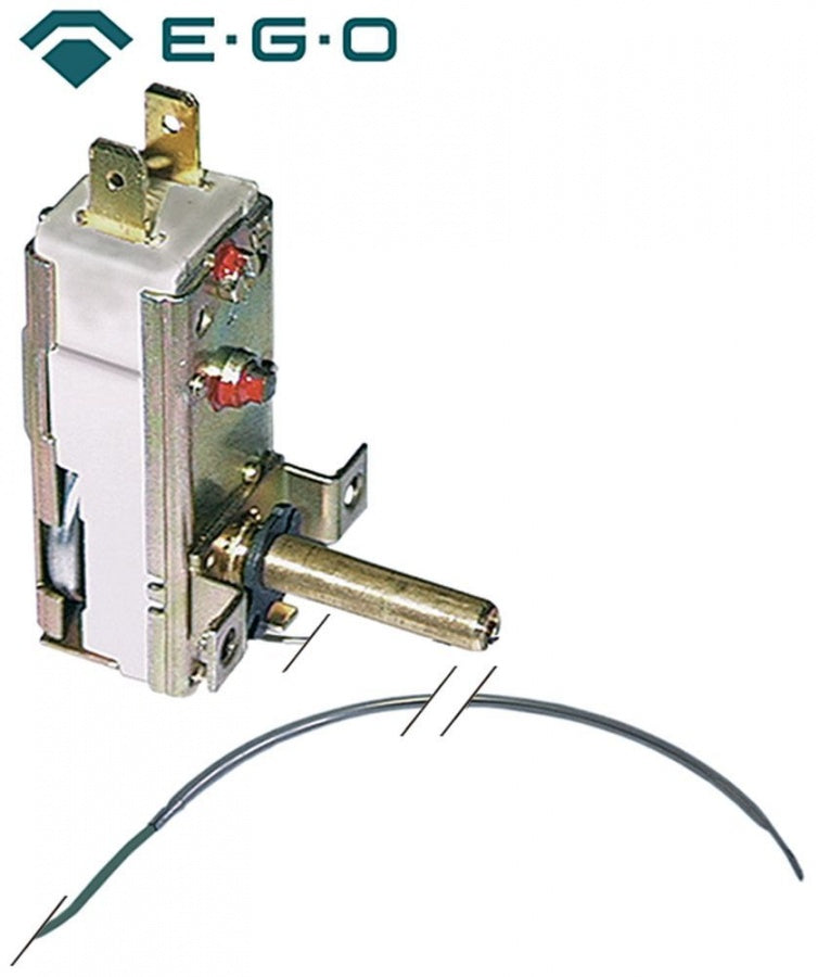 Termostat reglabil 35-128°C, contact 1 ND, 16 A, senzor curbat ø 3,1 x 174 mm, EGO 55.14022.100 - 375300