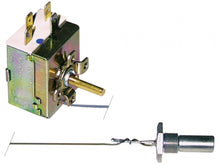 Termostat reglabil 0-90°C, contact in comutatie 1 CO, 15 A, senzor ø 11 x 36 mm, filet M14x1, capilar 600 mm - 375318