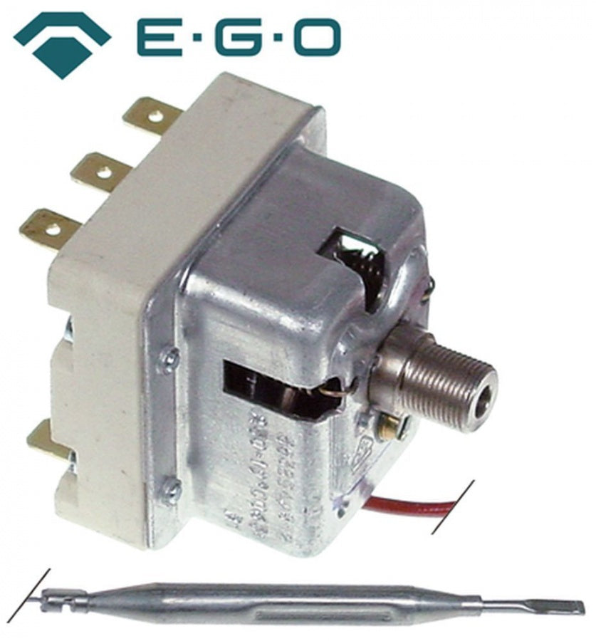 Termostat de siguranta 230°C, cu 3 contacte 20A, senzor ø 6 x 79 mm, lungime tub capilar 1700 mm, EGO - 55.32549.130, 55.32549.812 - 375320