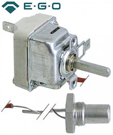 Termostat, temperatura maxima 90°C, gama temperatura 35-90°C, 1 contact, 16 A, senzor ø 11 mm, lungime senzor 24 mm - Cod 375321