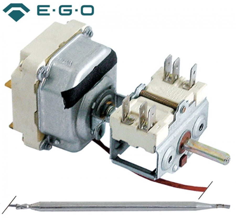 Termostat, temperatura maxima 110°C, gama temperatura 30-110°C, 3 contacte, 16 A, senzor ø 6 mm, lungime senzor 130 mm - Cod 375342