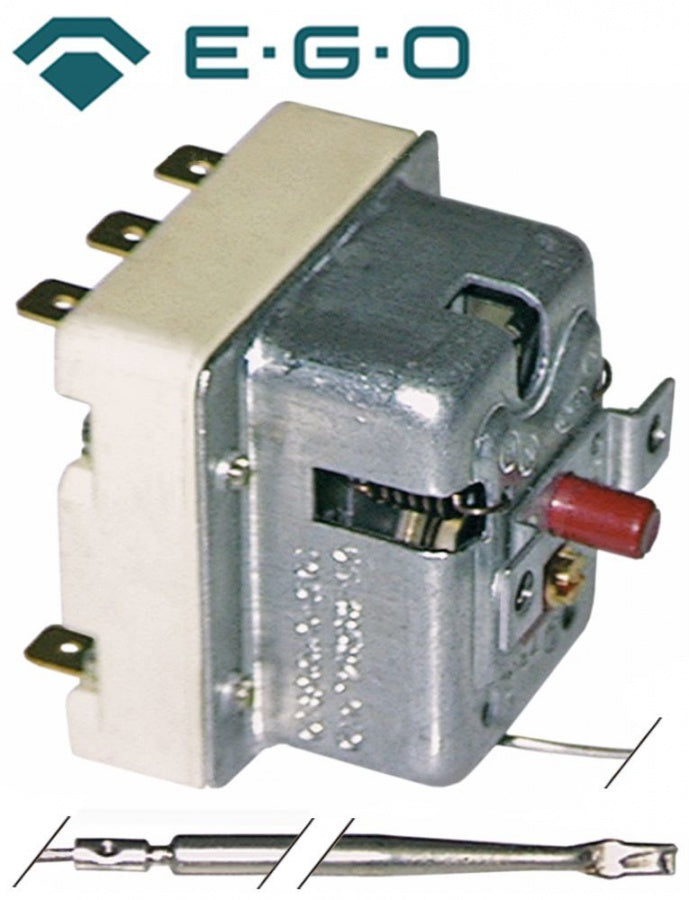 Termostat de siguranta 360°C, 3 contacte, 20 A, bulb ø 4 x 120 mm, lungime tub capilar 1800 mm, EGO 5532575801 - 375350