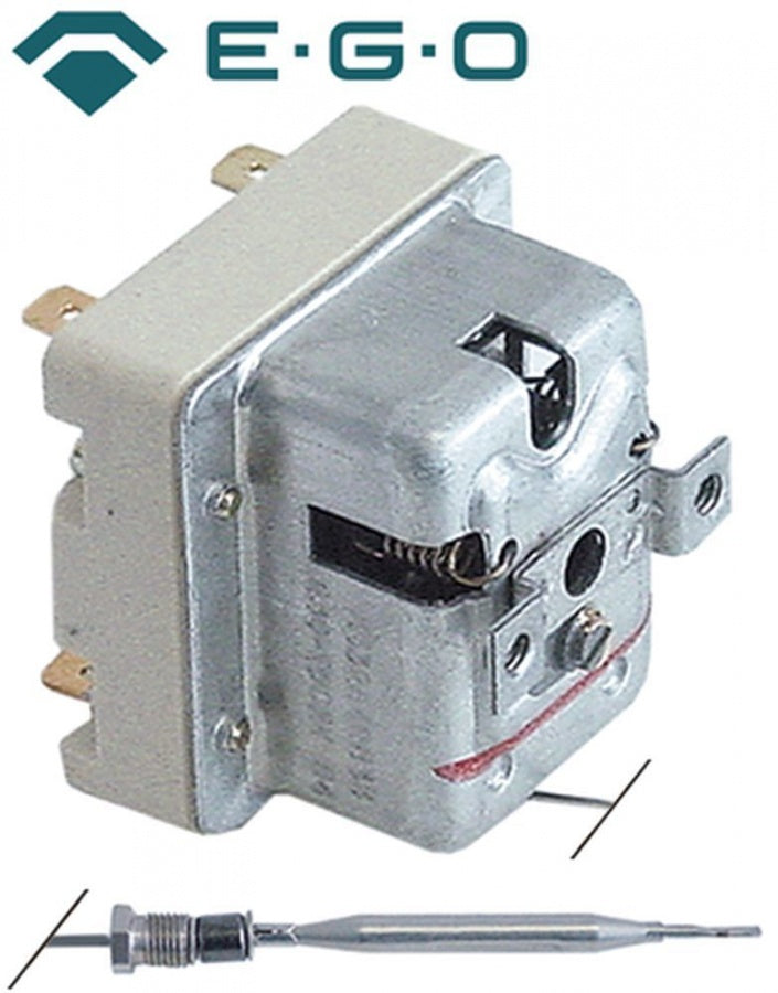 Termostat de siguranta 230°C, contacte 1x20 / 1x0,5 A, bulb ø 6x74 mm, EGO 55.32542.833 - 375358
