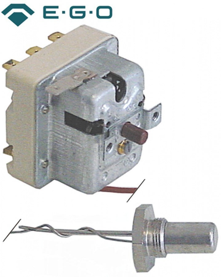 Termostat, 225°C, 3 contacte, 20 A, senzor ø 11 mm, lungime senzor 26 mm, lungime tub capilar 890 mm - Cod 375372