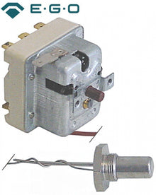 Termostat, 225°C, 3 contacte, 20 A, senzor ø 11 mm, lungime senzor 26 mm, lungime tub capilar 890 mm - Cod 375372