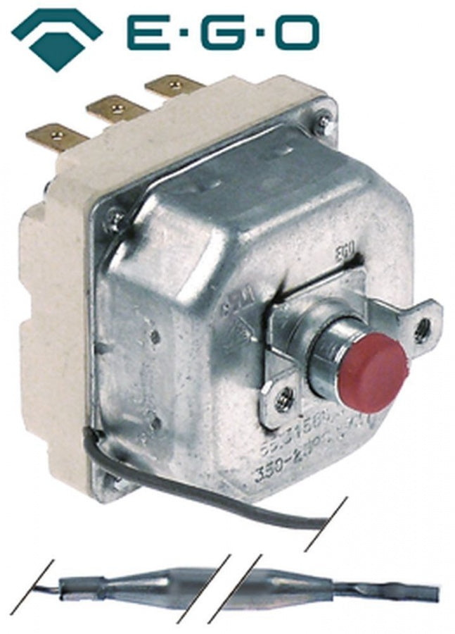 safety thermostat 350°C 3-pole 3NC 1x20/2x0,5A probe ø 6mm probe length 157mm