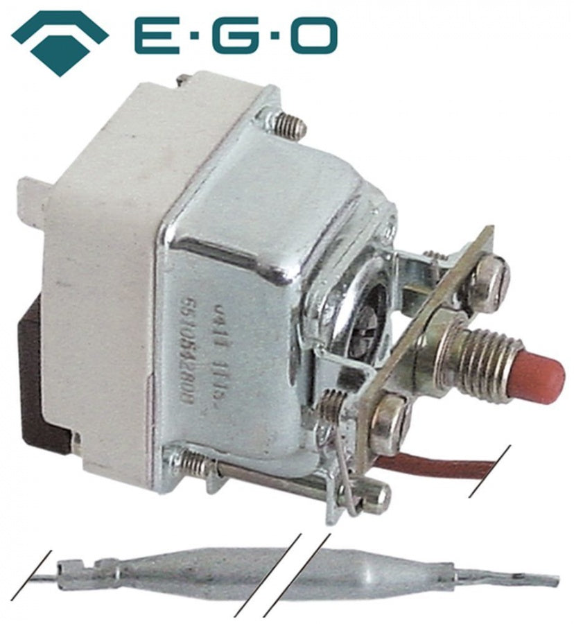 Termostat, 200°C, 1 contact, 0,5 A, senzor ø 6 mm, lungime senzor 130 mm, lungime tub capilar 900 mm - Cod 375379