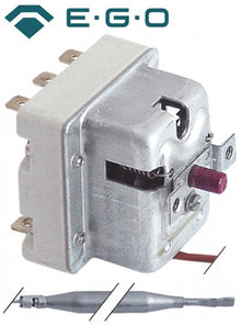 Termostat, 160°C, 3 contacte, 20 A, senzor ø 6 mm, lungime senzor 89 mm, lungime tub capilar 900 mm - Cod 375380