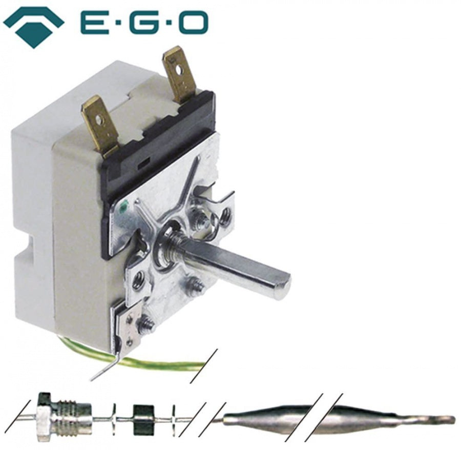 Termostat EGO 5513034100, 97-185°C, cu 1 contact, 16 A, 250 V, senzor ø 6 x 87 mm, capilar 1430 mm, filet presetupa M9x1 - 375401