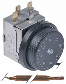Termostat 0-90°C, contact in comutatie 1CO, 15A, dimensiuni bulb ø 6 x 104 mm, lungime capilar 1400 mm - 375404
