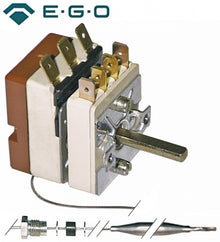 Termostat 30-110°C, cu intrerupator, contact 16 A, bulb ø 6 x 113 mm, lungime capilar 2380 mm, presetupa M9x1 - 375406