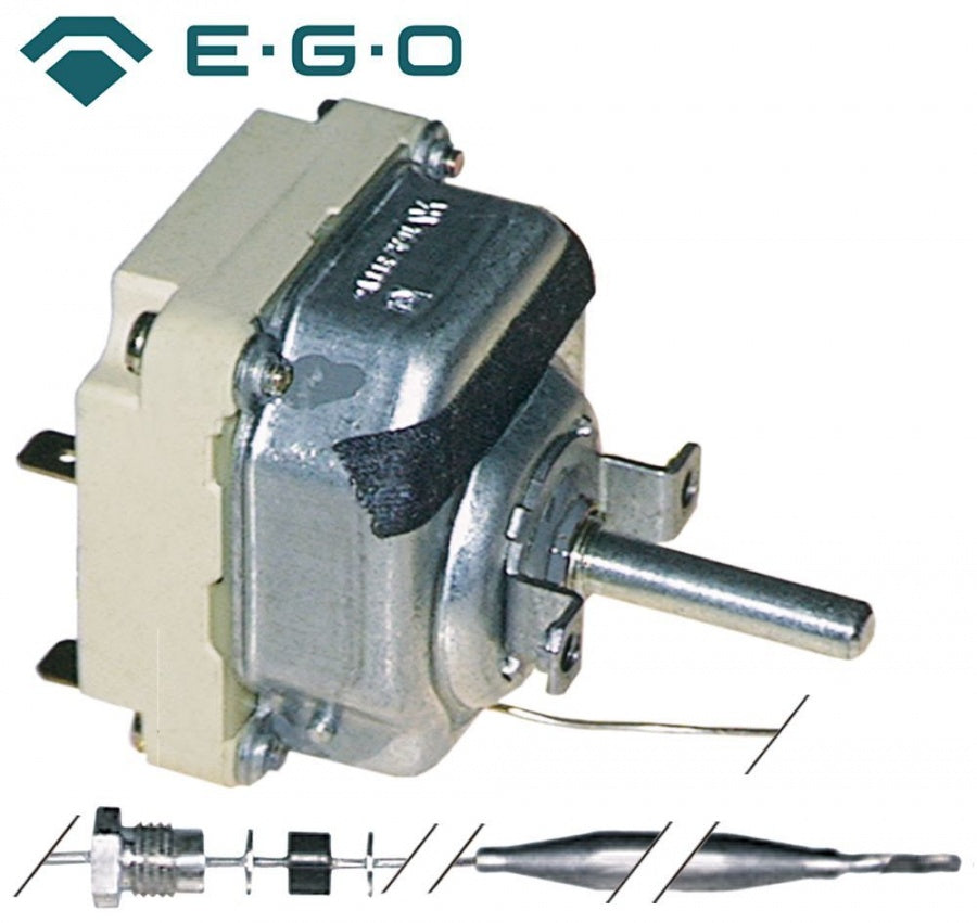 Termostat trifazic 95-180°C, 3 contacte 16A, senzor ø 6x133 mm, presetupa M10x1, EGO 5534035130, 55.34035.130 - 375410