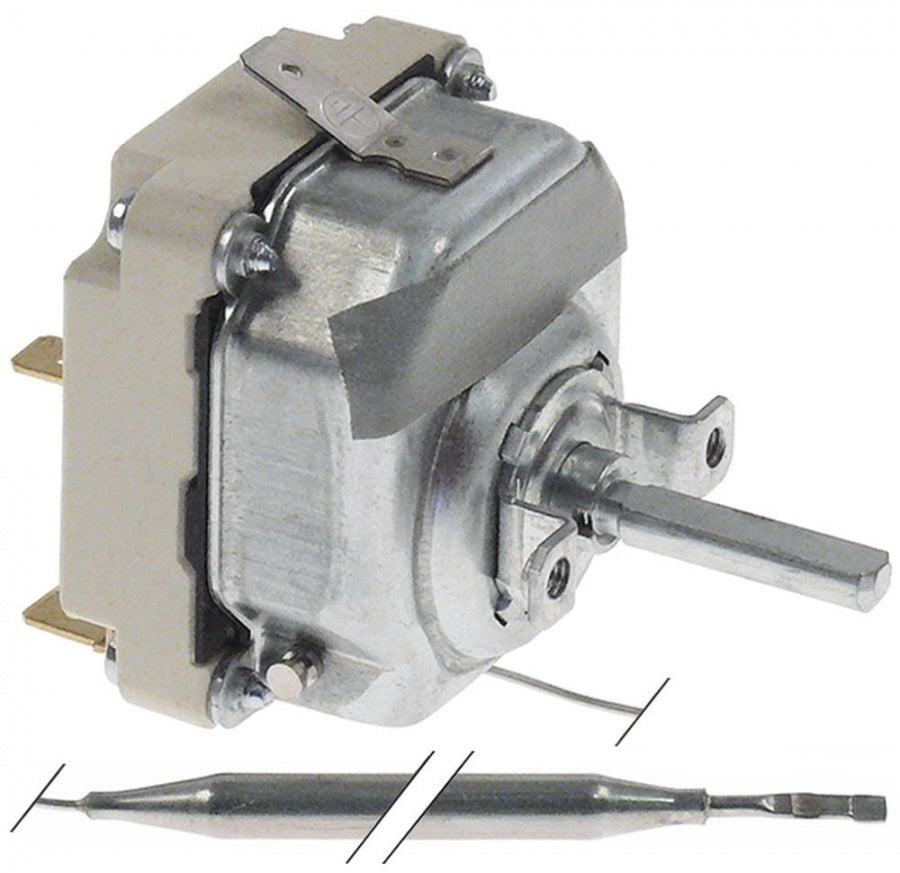 Termostat 30-93°C, cu 3 contacte 16 A, senzor ø 6x129 mm, capilar 1480 mm, presetupa M10 - 375411