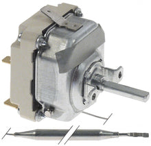 Termostat 30-93°C, cu 3 contacte 16 A, senzor ø 6x129 mm, capilar 1480 mm, presetupa M10 - 375411