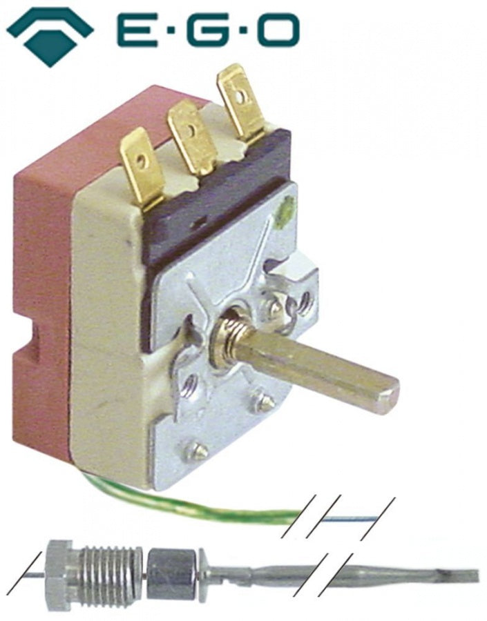 Termostat 52-105°C, contact 1 CO, 16 A, bulb ø 3,03 x 201 mm lungime capilar 2380 mm, presetupa M9 - 375415