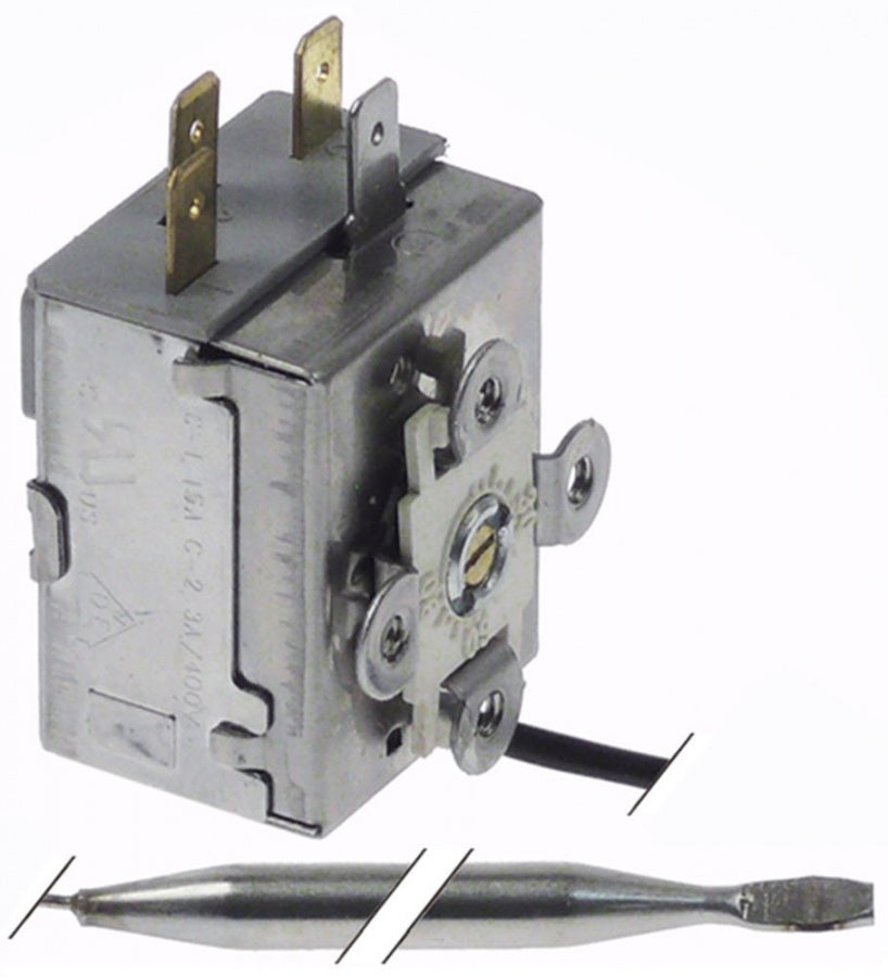 Termostat 0-90°C, contact 15 A, senzor ø 6,5 mm - 375427