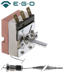 Termostat, temperatura maxima 93°C, gama temperatura 30-93°C, 1 contact, senzor ø 6 mm, lungime senzor 98 mm - Cod 375440