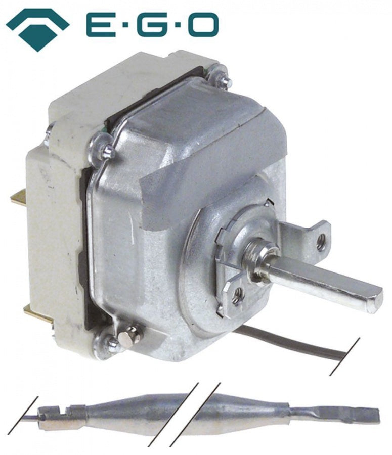 Termostat reglabil 100-300°C, 3 contacte, 16 A, bulb ø 6 x 75 mm, capilar 1150 mm, EGO 55.34059.806, 5534059806 - 375453