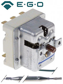 Termostat, 154°C, 3 contacte, senzor ø 6 mm, lungime senzor 87 mm, lungime tub capilar 890 mm - Cod 375454