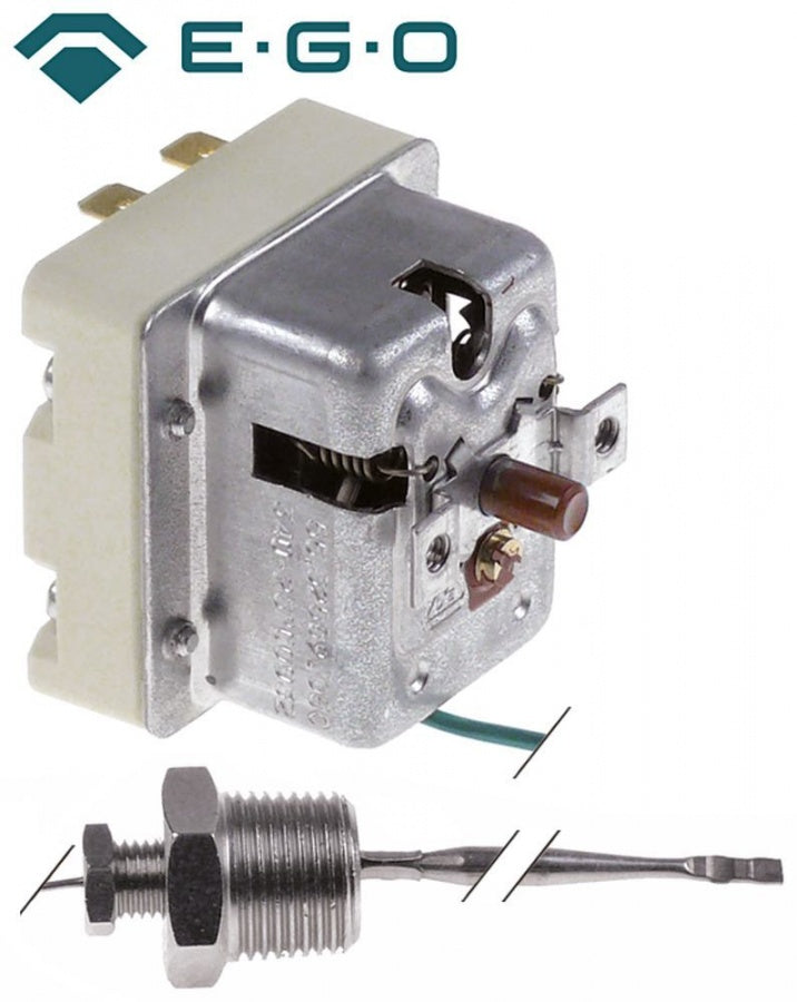 Termostat de siguranta 340°C, 2 contacte 1x20 / 1x0.5 A, senzor ø 4 x 120 mm, capilar 1300 mm - 375474