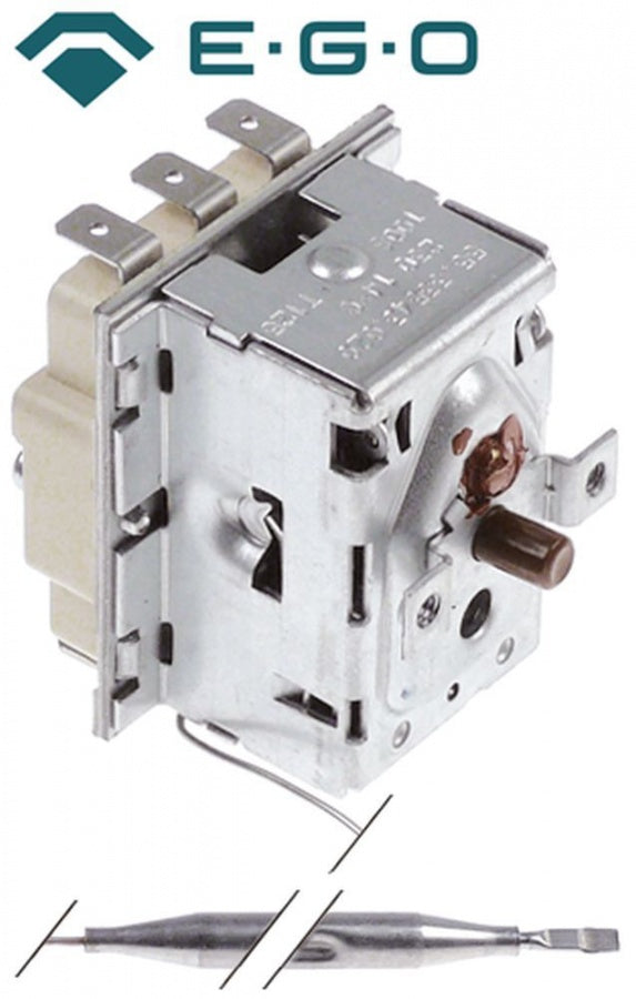safety thermostat 230°C 3-pole NC 20A probe ø 6mm probe length 103mm capillary pipe length 1170mm