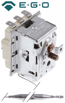 safety thermostat 230°C 3-pole NC 20A probe ø 6mm probe length 103mm capillary pipe length 1170mm
