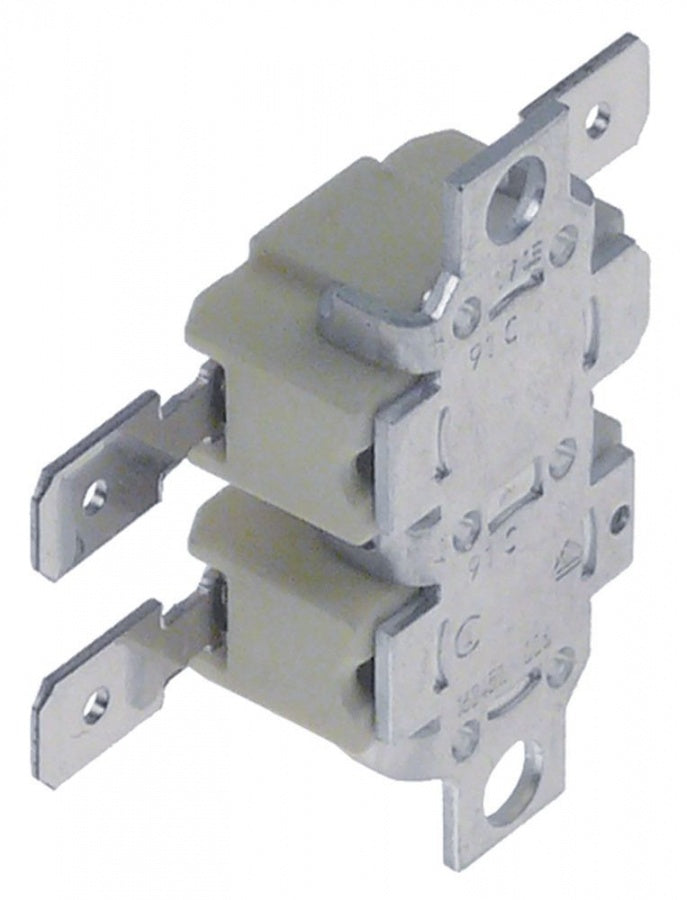 Termostat cu bimetal 91°C, 2 contacte, distanta orificii 34 mm - 375503