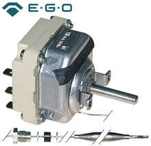 Termostat reglabil 95-220°C, 3 contacte, 16 A, senzor ø 6x117 mm, capilar 1480 mm, EGO 55.34044.020 - 375504