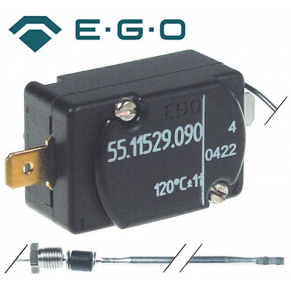 Termostat 120°C, contact 16A, senzor ø 4x91mm, lungime tub capilar 280mm, 5511529090 - 375520