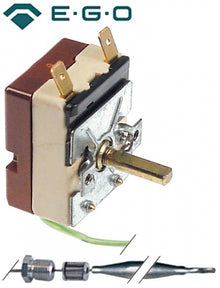 Termostat 60-200°C, contact 16 A, bulb ø 6 x 77 mm, capilar 870 mm, presetupa M9 - 375527