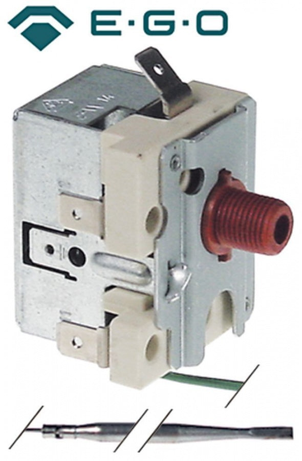 Termostat, 340°C, 1 contact, 16 A, senzor ø 4 mm, lungime senzor 100 mm, lungime tub capilar 1860 mm - Cod 375531