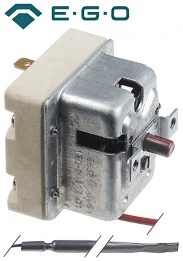 Termostat, temperatura maxima 120°C, 1 contact, 0,5 A, senzor ø 4 mm, lungime senzor 120 mm, lungime tub capilar 2500 mm - Cod 375537