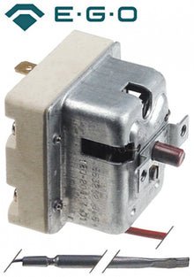Termostat, temperatura maxima 120°C, 1 contact, 0,5 A, senzor ø 4 mm, lungime senzor 120 mm, lungime tub capilar 2500 mm - Cod 375537