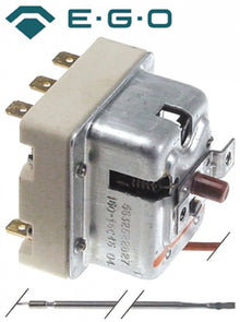 Termostat de siguranta 150°C, 3 contacte, 20 A, senzor ø 3,1 x 219 mm - 375545